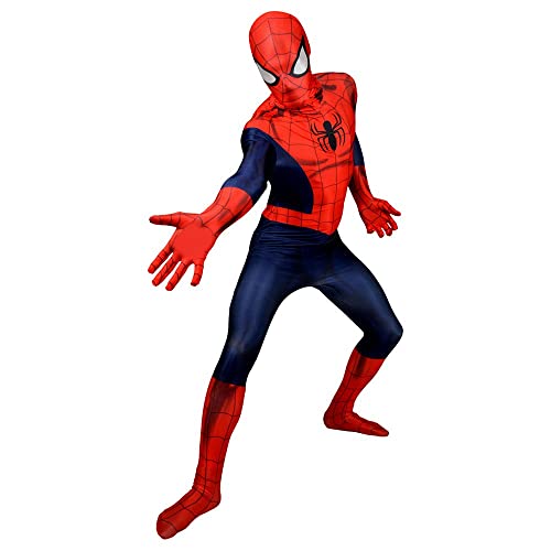 Morphsuits Erwachsene Offizielles Marvel Ganzkörperanzug Amazing Spiderman Kostüm - Größe XL (176cm-185cm)