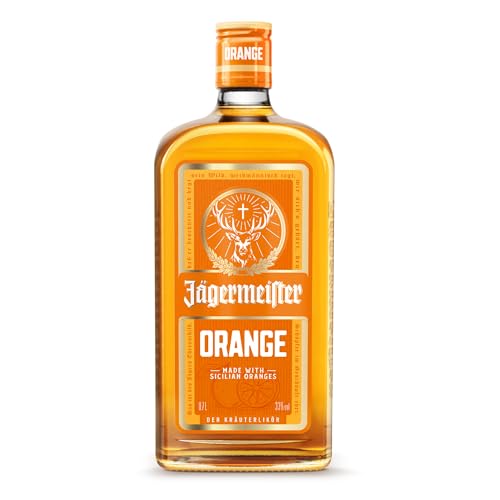 Jägermeister ORANGE – 1 x 0,7l Premium Kräuterlikör 33% Vol. – Fruchtig-frisch mit Citrusöl-Extrakt aus sonnengereiften sizilianischen Orangen – 56 erlesene Kräuter – Das Original aus Wolfenbüttel