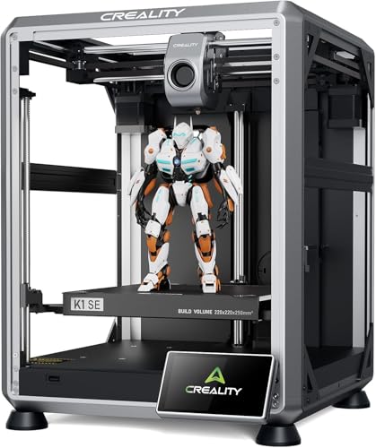 Creality K1 SE 3D-Drucker, bis zu 600 mm/s Druckgeschwindigkeit, CoreXY-Ganzmetallrahmen, Auto-Nivellierung, Tri-Metal-Düse, K1-Upgrade für Einsteiger & Heimwerker, Druckgröße 250×220×220 mm