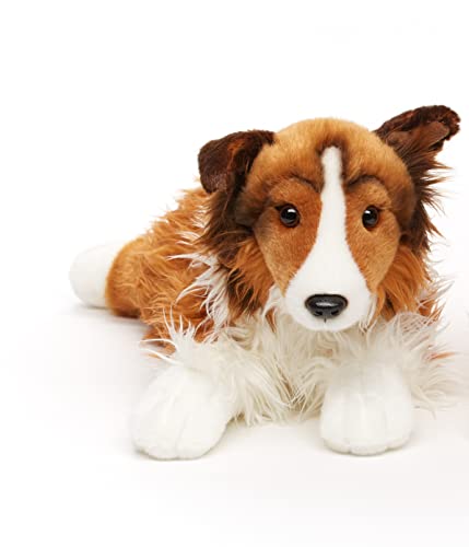 Uni-Toys - Langhaarcollie, liegend - 41 cm (Länge) - Plüsch-Hund, Collie - Plüschtier, Kuscheltier