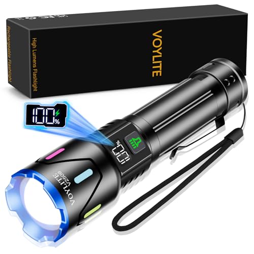 Voylite Taschenlampe LED Aufladbar 1000000 Lumen Extrem Helle