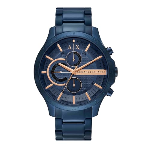 Armani Exchange Watch for Men, Quarz-Chronographenwerk und 46mm Gehäusegröße mit Edelstahlarmband