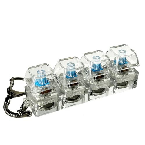 Tastatur Schlüsselanhänger Fidget Tastatur Clicker Stressabbau Spielzeug, Tastatur Fidget Toys für Erwachsene (Mit Licht)