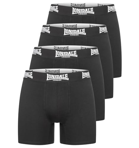Lonsdale Herren Boxershorts 4er-Pack West CHALLOW XL, Black