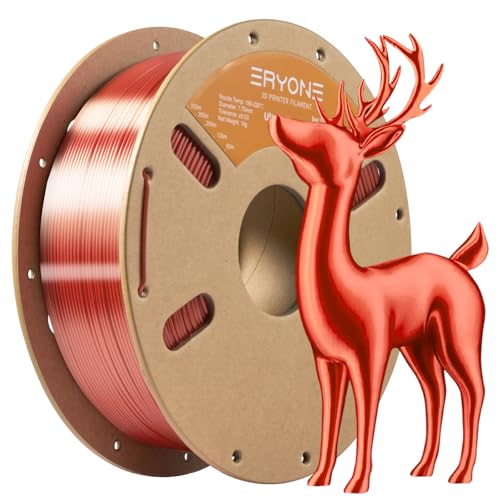 ERYONE Ultra Silk PLA Filament voor 3D Druker, 1.75mm+/-0.03mm, 1kg/Spool, Rotes Kupfer