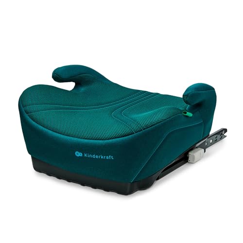 Kinderkraft I-BOOST 2 PRO, Sitz für Kinder von 125-150cm und im Alter von 6-12 Jahren, Isofix-Montage, sehr leicht (2,36 kg), ergonomische Armlehnen, abziehbarer Bezug, Grun