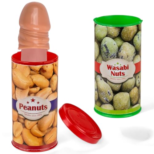MIJOMA 2 Stück Sexy Scherzartikel Spring-Penis in Dose - Lustige Überraschung für Erwachsene - Spaßartikel | 25 cm langer Penis springt heraus - Uncool aber lustig!