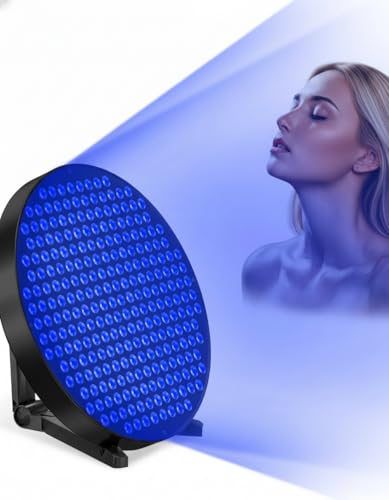 Jitesy Solarium für Zuhause,Rund Bräunungslampe Mit 460NM*250 LEDS,50W Gesichtssolarium Seinstellbares Ständer Und Aufhängbare Haken,Gesichtsbräuner Solarium Für Zuhause Für Körper(schwarz)