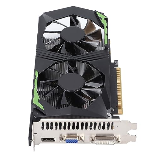 Tbest GTX 1050 Ti,Geforce GTX 1050 Ti,Grafikkarten,Grafikkarte 128bit 4GB DDR5 1250MHz Automatische Erkennung Langlebiges Computerzubehör für Desktop-Computer mit Zwei Lüftern
