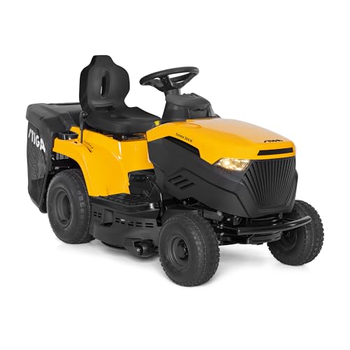 STIGA Estate 384 M a Benzin-Rasentraktor, 352 cc, 84 cm – 200 l Fangkorb, Multiclip Mulchen – Rasenflächen bis 3.000 m²