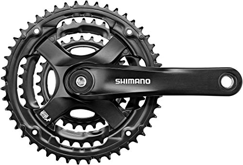 SHIMANO Tourney FC-TY501 Kurbelgarnitur 3x6/7/8-fach – ohne Kettenschutzring – schwarz, EFCTY501C888XLB