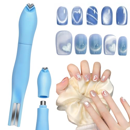 3-in-1-Magnet für Katzenaugen-Nagellack, vielseitiges Magnetwerkzeug für Katzenaugen-Gelpolitur, rund, herzförmig, multifunktionales Zubehör für Zuhause, Heimwerker, Salon, Studio, Blau