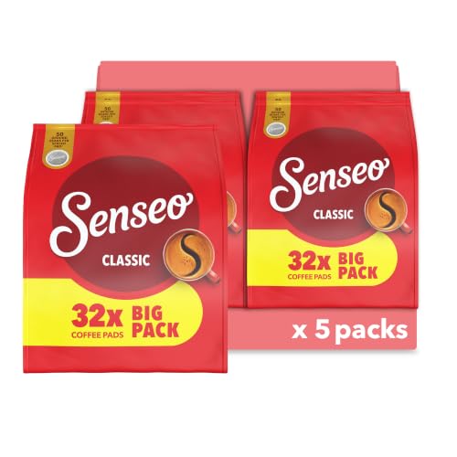 Senseo Pads Classic, Vorratspackung, 5 x 32 Getränke, 160 Kaffeepads, Mittlere Röstung
