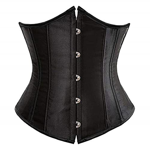 KUOSE Damen Waist Cincher Unterbrust Korsage Korsett Shaper Body Bauchweg Corsage Übergrößen (Schwarz, 38-40)