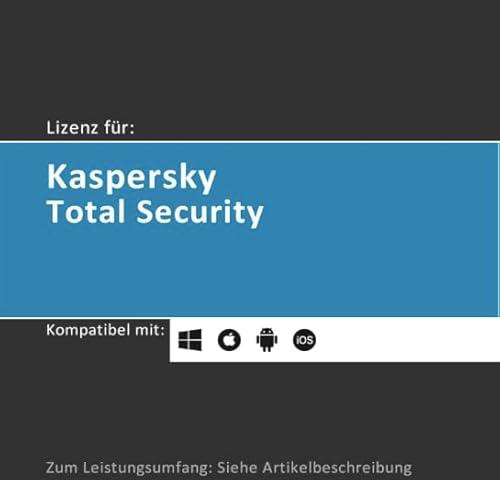 Lizenz für Kaspersky Total Security Premium | 2026 | 5 Geräte | 2 Jahre | Vollversion | PC/Mac/Android | Lizenzcode per Post in einer frustfreien Verpackung (FFP) von softwareGO (2 Jahre, 5)
