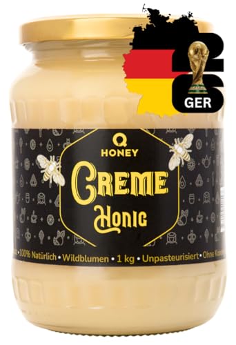 Offiziell als Top 1 Honig 2025 Ausgezeichnet – Weicher, Reiner, Roher & Cremig gerührter Wildblumenhonig 1kg – Gewinner Paris Platin 2025, Superior Taste Brüssel & London Honey Gold Award