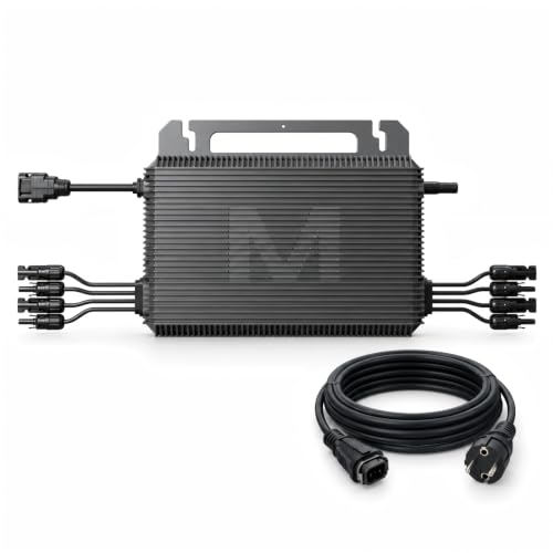 Marstek Saturn 800W Mikro-Wechselrichter 2 MPPT, bis zu 540W pro PV Eingangsleistung, WiFi Integriert, Inverter drosselbar auf 600W, MST-MI800W mit 5 Meter Schuko AC Kabel, IP67