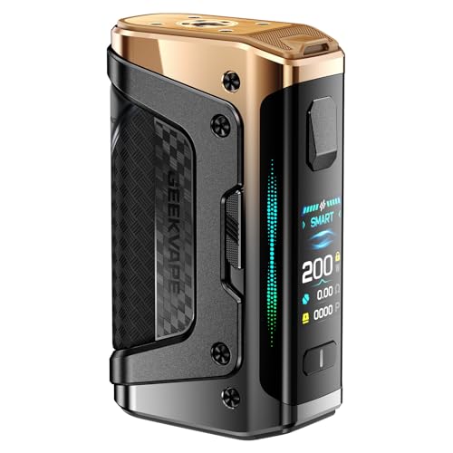 GEEKVAPE Aegis Legend 5 Mod |200W Various Working Mode: ECO/SMART/NORMAL/CUSTOM/TC Support, Support Z Sub Ohm Tank/Z Nano 2 Tank/Z Fli 2 Tank, (No Tank/No Coil) (Rennen Gold)