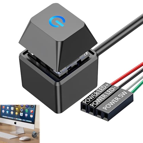 Pc Power Button Desktop-Pc-Computer-Power-Tastenschalter Externer Fernstart Motherboard Power on off LED Netzschalter Komponenten Einschalter 1.8m Verlängerungskabel