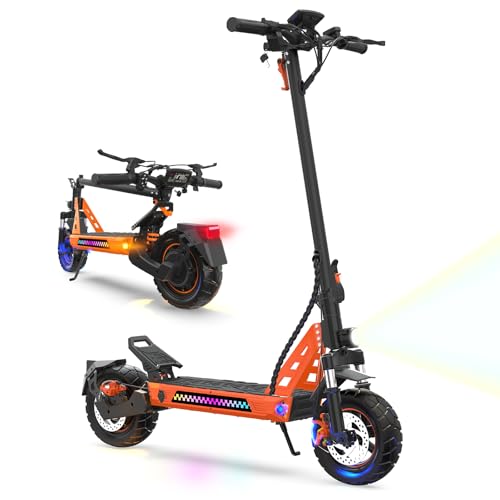 VELOFLOW E Scooter Ohne Straßenzulassung, 13Ah 45km Maximale Entfernung, Dreifache Stoßdämpfung, 6/10/15/20KM/H, 500W starker Motor, 10