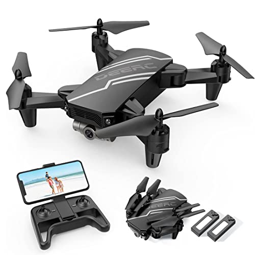 DEERC D20 Drohne für Kinder mit Kamera HD,Faltbar RC Quadcopter mit FPV Live Übertragung,lange Flugzeit,Gestensteuerung,Flugbahn,Höhenhaltung,One Key Start/Landen,Headless Modus,3D Flips für Anfänger