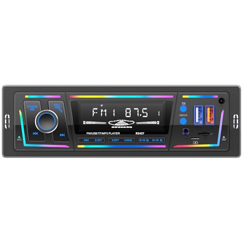Autoradio Bluetooth RDS, CENXINY Autoradio mit Typ-C-Ladeanschluss, Mehreren Beleuchtungsmodi,FM/AM Fernbedienung/2USB/AUX/SD/MP3-Player/DSP/EQ