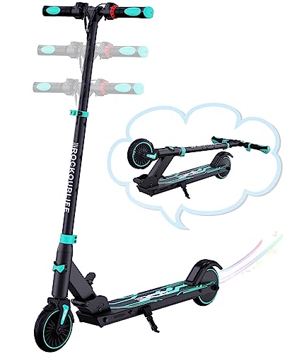 RCB R15 Elektroroller Kinder ab 8-12-16 Jahre, Faltbarer E Scooter, Max 20km/h, Reichweite 16KM, Nur 7.55kg, 3 Höhenstufen einstellbar,250W Motor, 5.5