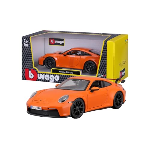 Bburago - Porsche 911 GT3 - Realistisches Modellauto im Maßstab 1:24 (zufällige Auswahl aus den verfügbaren Farben), offizielle Porsche-Lizenz, empfohlenes Alter 3+ Jahre