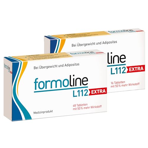 formoline L112 EXTRA: Medizinprodukt zum Gewichtsmanagement mit Wirk-Ballaststoff L112, Klinisch belegt, auf natürlicher Basis, Entwickelt in Deutschland, 48 + 16 Tabletten