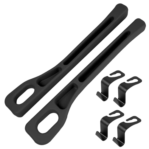 Flintronic 2 Stück Aufbewahrungsbox für Autositze, Autositz Lückenfüller, mit 4 Lagerung Haken, Universal Car Seat Gap Filler, Autositz Spaltfüller, für Auto SUV, LKW, Autozubehör Innenraum(Schwarz)