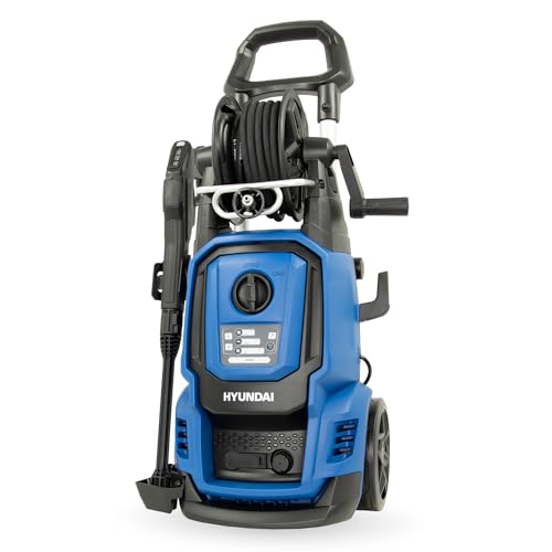 HYUNDAI Hochdruckreiniger HPW2400CRE, max. 195 bar - 450 l/h, 2400 W, EL.-Control, verdreh-sicherer 10m Schlauch, verstellbare Düse, rotierende Turbodüse, Seifenflasche