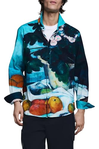 Desigual Herren Cam_Masterpiece T-Shirt, blau, L