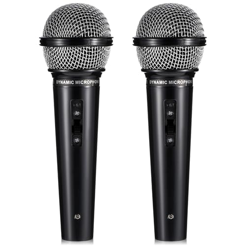 Prasacco 2 Stück Simulation Mikrofon, Kunststoff Mikrofon Requisiten 16,5 x 5,5 cm Mikrophone Prop Spielzeug Gefälschte Mikrofon für Kleidungs, Fotografie, Auftritte und Geburtstagsparty Requisiten