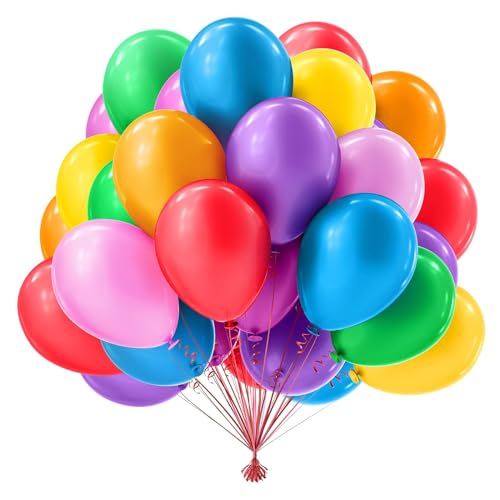 Luftballons Bunt 50 Stück,Bunte Luftballons Girlande Luftballons Geburtstag 10 zoll,Ballons für Deko Geburtstag,Deko Hochzeit,Party Deko,Babyparty