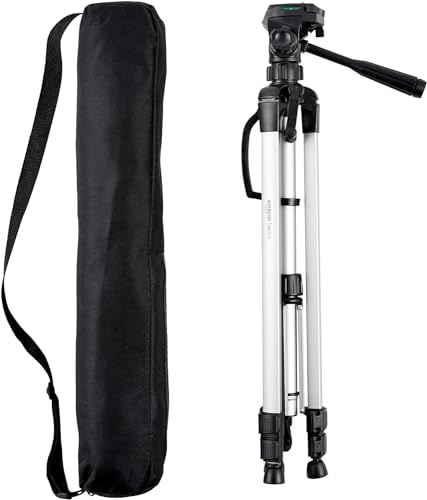 Amazon Basics Kamerastativ, 152,0cm/60,0in, Leicht, mit Tasche, Höhenverstellbar, für DSLR-Kameras, Schwarz