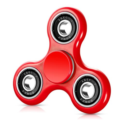 SCIONE Fidget Spinner Sensory Hand Fidget Spielzeug,Angst Stress Relief Party Geschenke für Kinder und Erwachsene Goodie Bag Stuffers (Rot)