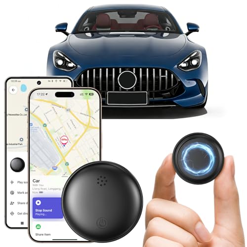 GPS Tracker Auto Ohne ABO Kompatibel mit iOS und Android, Magnetischer GPS-Tracker für Fahrzeuge, IP67 Wasserdicht, 365 Tage Akkulaufzeit,Globale Abdeckung Auto-Tracker,für Autos,Motorräder,Fahrräder