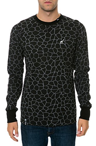 LRG Herren Thermohemd Giraffe, Schwarz, XL