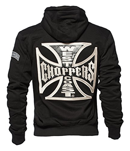 WEST COAST CHOPPERS Zip Hoody Cross Panel, Farbe:Black;Größe:XL