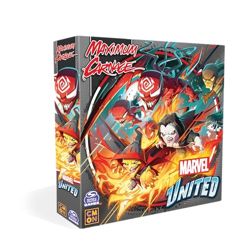 Asmodee Marvel United - Maximum Carnage, Erweiterung des Brettspiels, 14+ Jahre, 1-5 Spieler, italienische Ausgabe