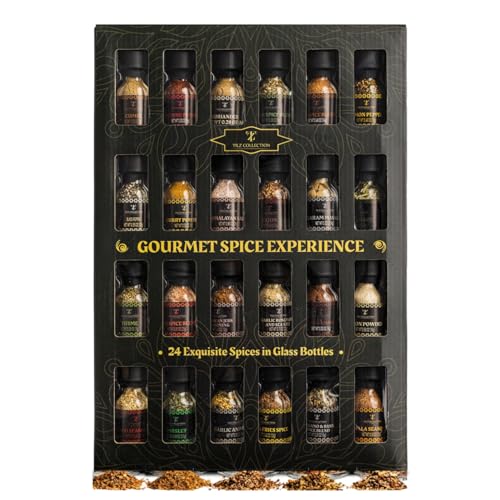 Gewürz-Geschenkset mit 24 edlen Gourmet-Gewürzen zum Kochen, Grillen und Verfeinern – das perfekte Geschenk für Männer und Frauen, ideal zum Geburtstag oder Einzug