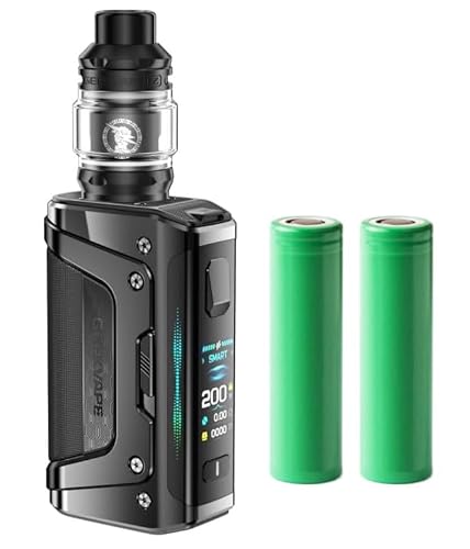 Aegis Legend 5 E-Zigaretten Set, 200W Akkuträger, 5,5ml Z Subohm Verdampfer Tank + 2x Akku (Schwarz)