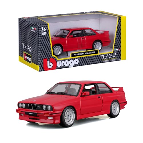 Bburago - BMW Serie 3 (1988) Maßstab 1:24, Diecast Replica mit zu öffnenden Türen, zufälliges Sortiment, offizielle BMW-Lizenz
