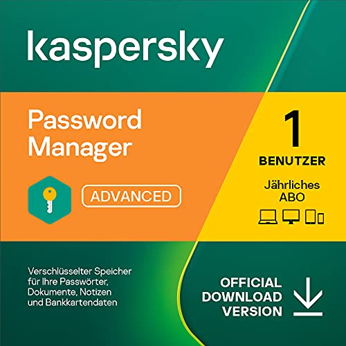 Kaspersky Password Manager | Unbeschränkte Anzahl von Geräten | 1 Benutzerkonto | Jährliches Abo | Windows/Mac/Android/iOS | Aktivierungscode per Email