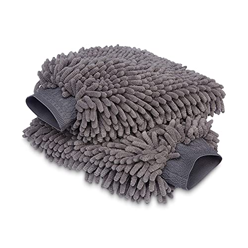 Amazon Basics Deluxe Auto-Waschhandschuh Mikrofaser, 2 Stück, 30 x 20 cm