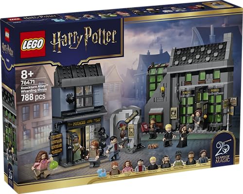 LEGO Harry Potter Zaubererläden in der Winkelgasse Spielzeug - Miniatur Modellbau mit 8 Minifiguren & sammelbarem Patronus - Kinderzimmer Deko - Geschenk für Mädchen, Jungen & Fans ab 8 Jahren - 76471