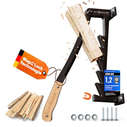 Holzspalter manuell [Magnetische Sicherung] Brennholz, Anzündholz Spalter, Holz spalten, Wood Splitter, Anmachholz Spalter, Hackklotz, manueller Holzspalter, Kindling Cracker, Holzhacker, Holzgriff
