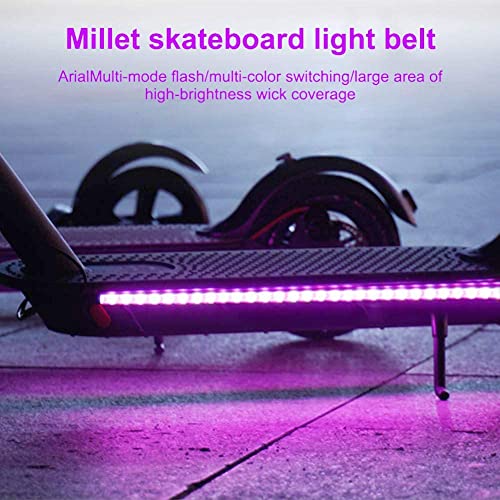 SUNJULY LED Strip Light, Elektro Scooter Faltbare LED Streifen Lichter für Skateboard, Roller, Party und Indoor Outdoor Dekoration für Xiaomi M365/m365 pro