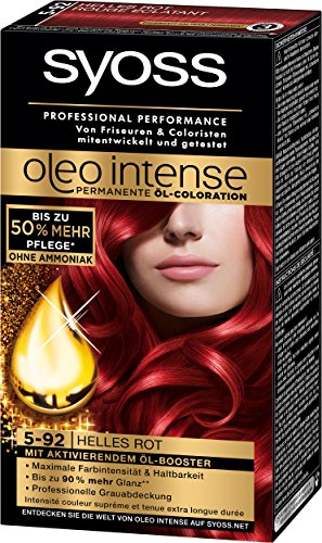 Syoss Oleo Intense Coloration 5-92 Helles Rot, 3er Pack (3 x 115 ml)