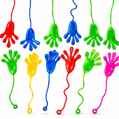 12x Klatschhand Kinder Mitgebsel & Gastgeschenke & Give aways - Glibberhand als Party Mitbringsel für Jungen & Mädchen - Kindergeburtstag Geschenke